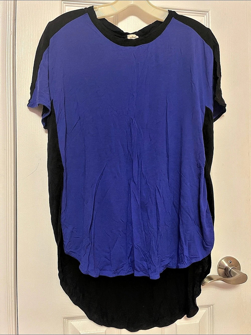 Wilfred Color Block Short Sleeve Top Size Large Like New